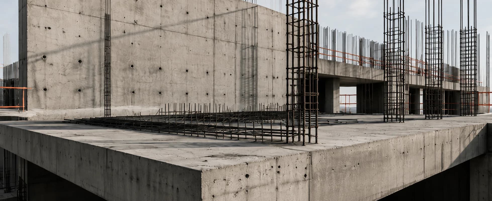 Structure en béton armé, fondations et voiles porteurs.